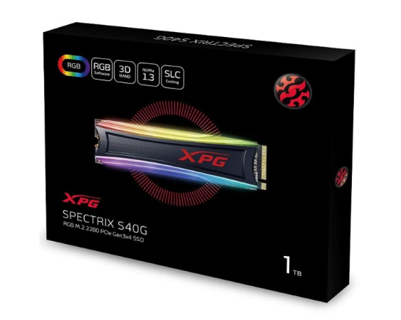 A-DATA  1TB M.2 PCIe Gen3 x4  XPG SPECTRIX S40G RGB AS40G-1TT-C SSD 