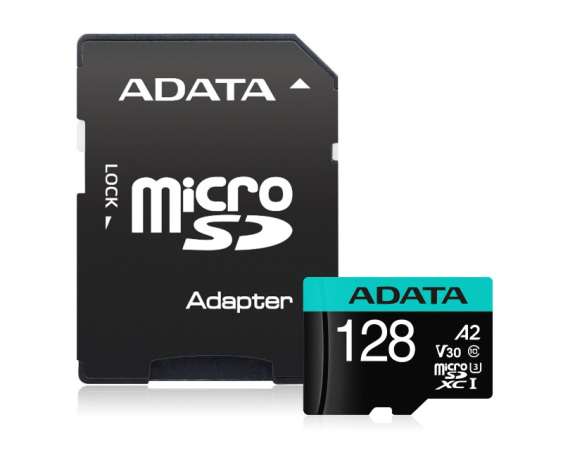 A-DATA Memorijska kartica UHS-I U3 MicroSDHC 128GB V30S class 10 + adapter AUSDX128GUI3V30SA2-RA1 