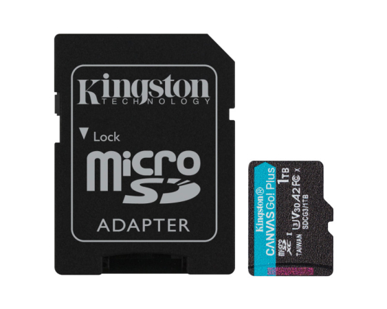 KINGSTON  Memorijska kartica U3 V30 microSDXC 1TB Canvas Go Plus 170R A2 + adapter SDCG3/1TB 