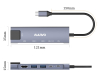 USB 3.1 Tup-C 6 u 1 adapter USB3.0+HDMI+USB C PD+USB C DATA+RJ45, KH06RH