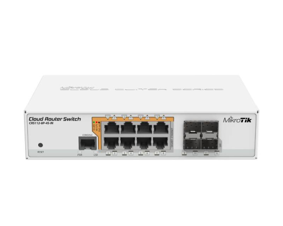 MIKROTIK (CRS112-8P-4S-IN) RouterOS L5 upravljivi switch 