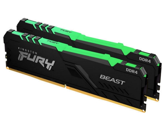 KINGSTON DIMM DDR4 64GB (2x32GB kit) 3200MHz KF432C16BBAK2/64  Fury Beast RGB