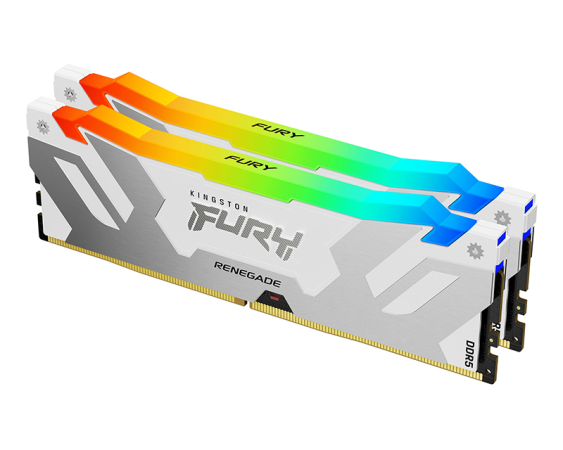 KINGSTON DIMM DDR5 64GB (2x32GB kit) 6000MT/s KF560C32RWAK2-64 FURY Renegade RGB White