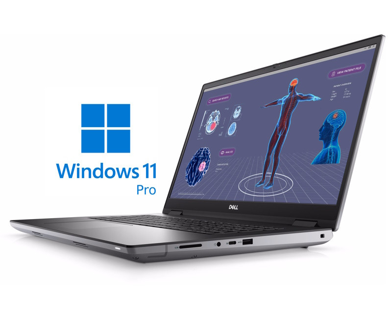 Precision M7780 17.3 inch FHD 500nits i9-13950HX 32GB 1TB SSD RTX 3500 12GB Back