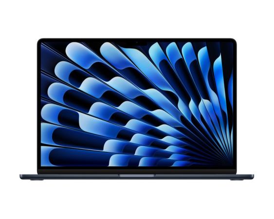 APPLE  MacBook Air 15.3 inch M2 8-core CPU 10-core GPU 8GB 256GB SSD Midnight laptop (MQKW3ZE/A) 