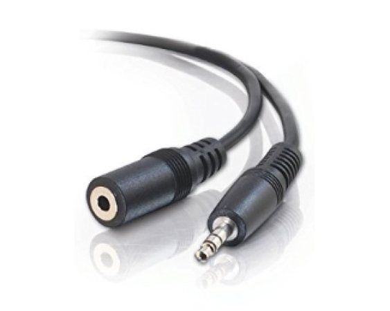 E-GREEN Kabl audio 3.5mm - 3.5mm M/F (produžni) 3m crni