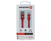 Data kabl tekstil USB na iPhone 1.2m crveni