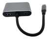 Adapter-konvertor TIP C na 2xUSB 3.0+TIP C+RJ45