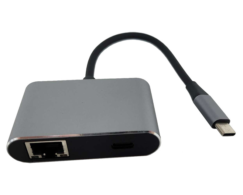 Adapter-konvertor TIP C na 2xUSB 3.0+TIP C+RJ45