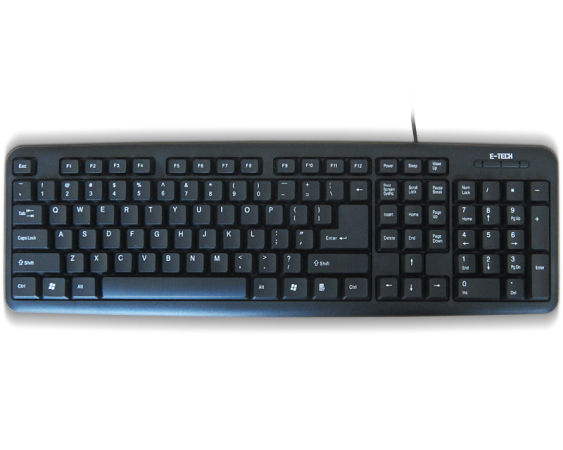 ETECH  E-5050 USB US crna tastatura 