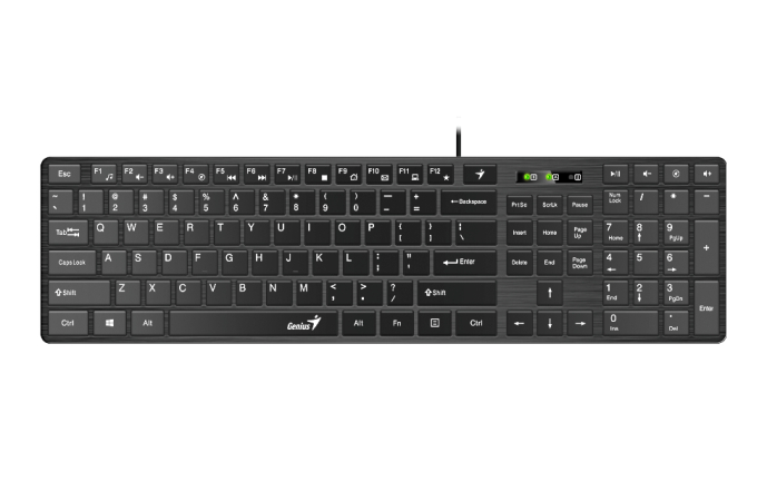 GENIUS SlimStar 126 USB US crna tastatura