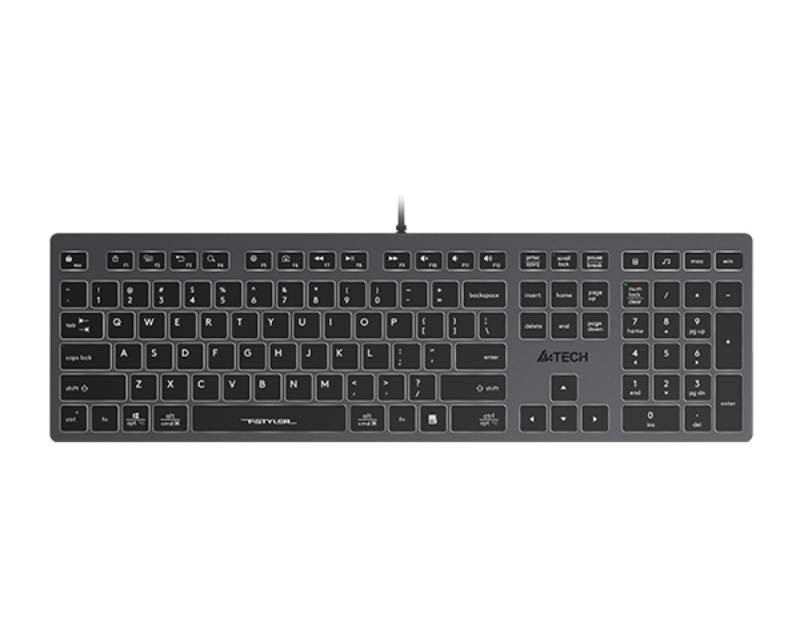 FX60 Scissor Switch Backlit USB US siva tastatura
