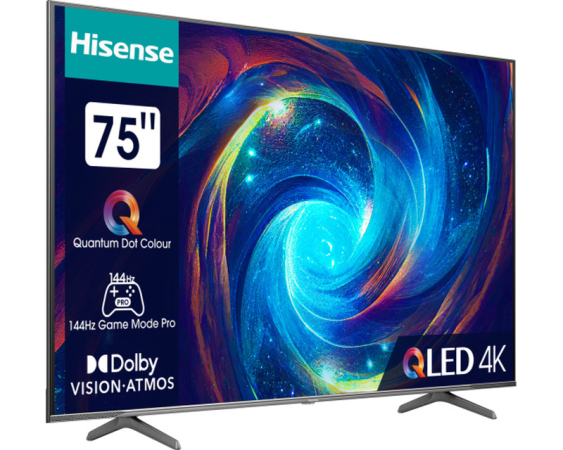 HISENSE 75" 75E7KQ PRO QLED 4K UHD Smart TV 
