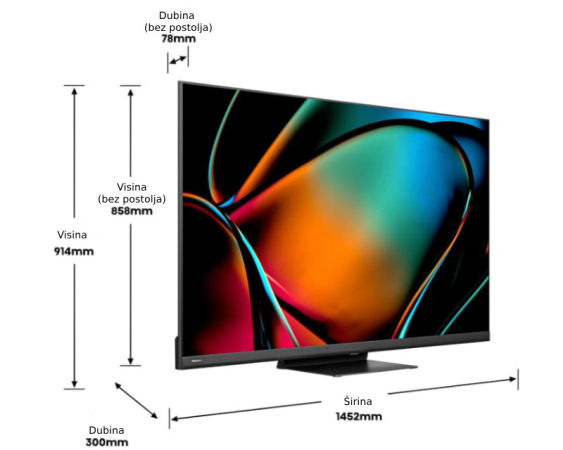 HISENSE 65" 65U8KQ ULED 4K UHD Smart TV 