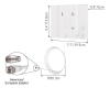 AF40P.W Indoor HDTV Flat TV Antenna 65 km