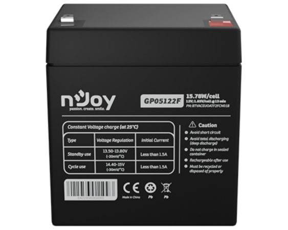 NJOY GP05122F baterija za UPS 12V 5Ah (BTVACEUOATF2FCN01B)