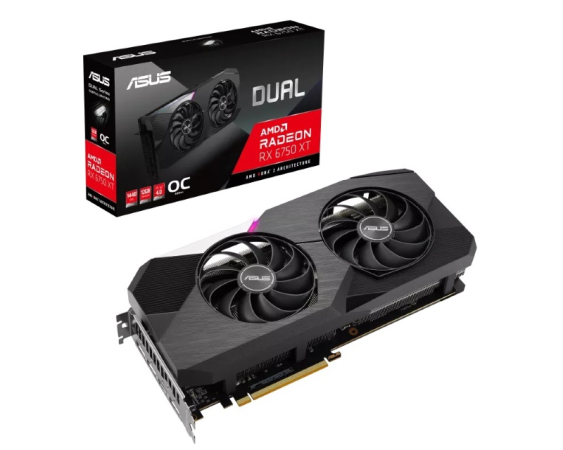 ASUS AMD Radeon RX 6750 XT 12GB 192bit DUAL-RX6750XT-O12G