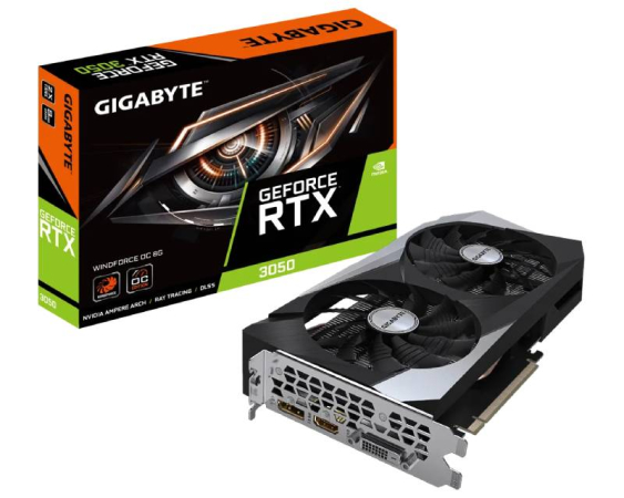 GIGABYTE nVidia GeForce RTX 3050 WINDFORCE OC 8GB 128bit GV-N3050WF2OC-8GD