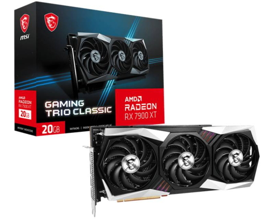 MSI AMD Radeon RX 7900 XT 20GB 320bit RX 7900 XT GAMING TRIO CLASSIC 20G
