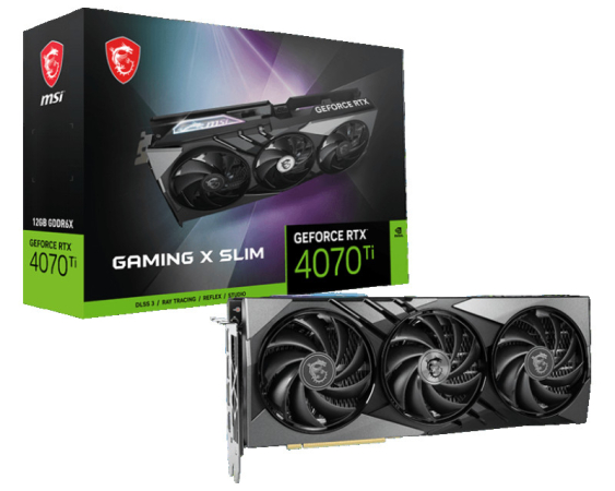 MSI  nVidia GeForce RTX 4070 Ti 12GB 192bit RTX 4070 Ti GAMING X SLIM 12G grafička karta