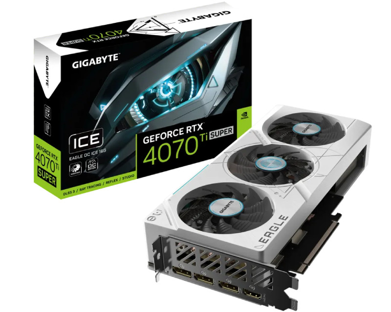 nVidia GeForce RTX 4070 Ti SUPER EAGLE OC ICE 16GB GV-N407TSEAGLEOCICE-16GD grafička karta