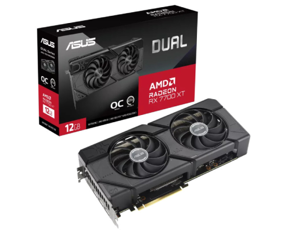 ASUS  AMD Radeon Dual RX 7700 XT OC 12GB DUAL-RX7700XT-O12G grafička karta