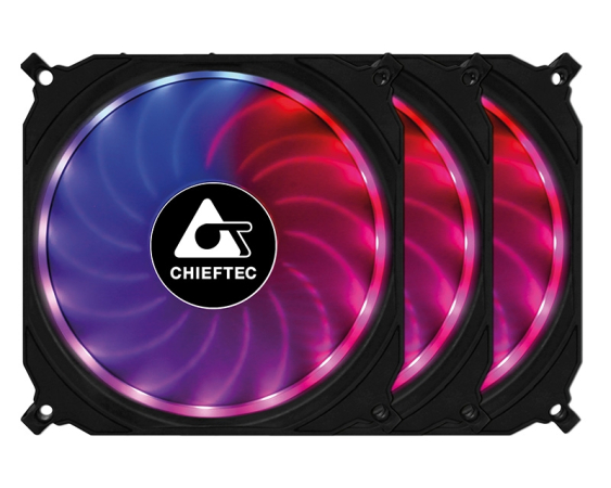 CHIEFTEC  Set Ventilatora Tornado RGB CF-3012-RGB 120 x 120 x 25mm (3 komada) 