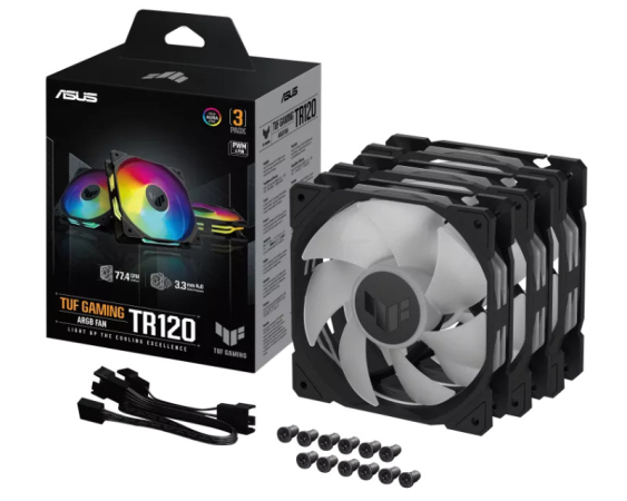 ASUS  TUF GAMING TR120 ARGB BLACK EDITION 3IN1 ventilator 