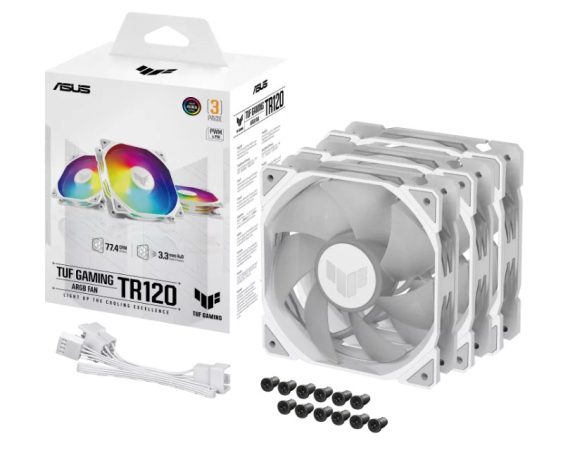 ASUS  TUF GAMING TR120 ARGB WHITE EDITION 3IN1 ventilator 