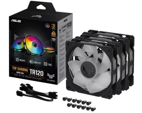 ASUS  TUF GAMING TR120 ARGB REVERSE BLACK 3IN1 ventilator 