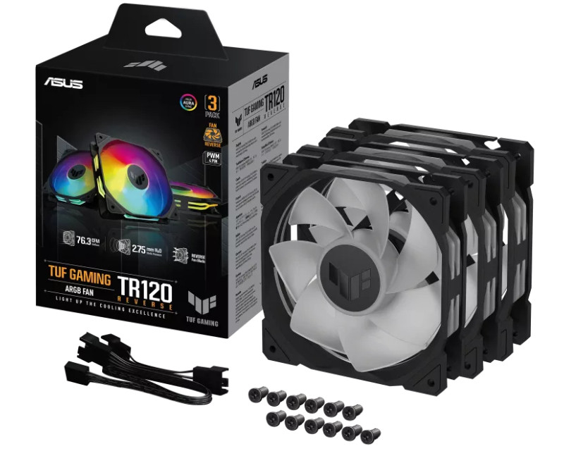TUF GAMING TR120 ARGB REVERSE BLACK 3IN1 ventilator 