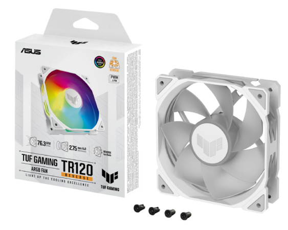 ASUS  TUF GAMING TR120 ARGB REVERSE WHITE ventilator 