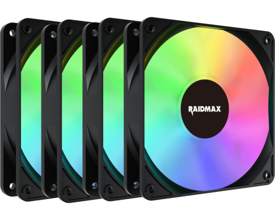 RAIDMAX  1 set (4pc) ventilatori za V151TBS650X crni 