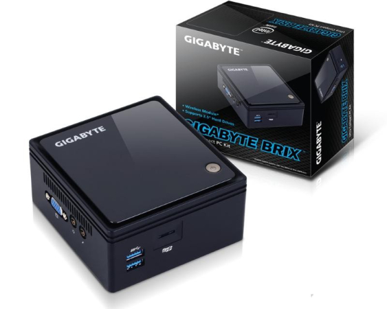 GIGABYTE  GB-BACE-3160 BRIX Mini PC Intel Quad Core J3160 1.6GHz (2.24GHz) 