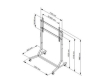 ST 51 samostalni nosač za ekrane velikog formata+VESA 1200 x 800mm