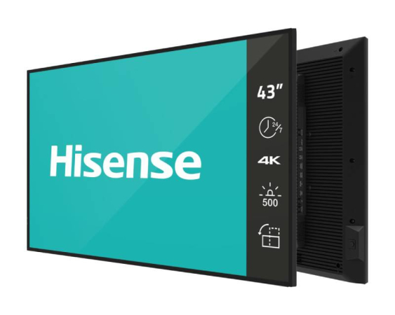 HISENSE  43 inča 43DM66D 4K UHD 500 nita Digital Signage Display - 24/7 Operation 