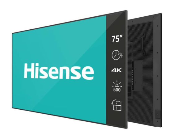 HISENSE  75 inča 75DM66D 4K UHD 500 nita Digital Signage Display - 24/7 Operation 