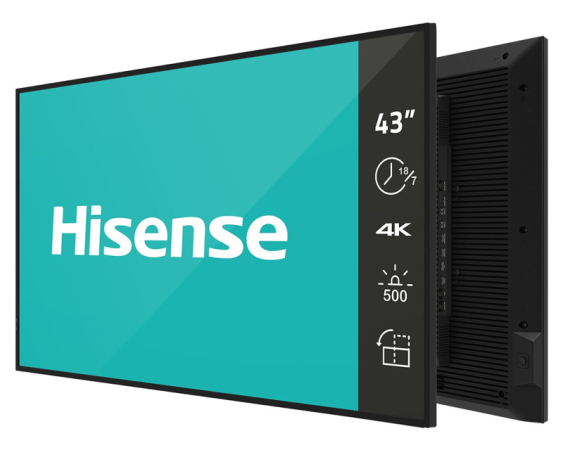 HISENSE  43 inča 43GM50D 4K UHD 500 nita Digital Signage Display - 18/7 Operation 