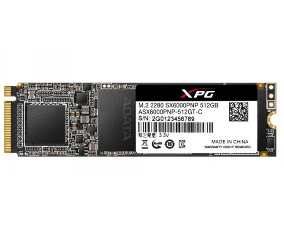 A-DATA  512GB M.2 PCIe Gen 3 x4 NVMe ASX6000PNP-512GT-C SSD 