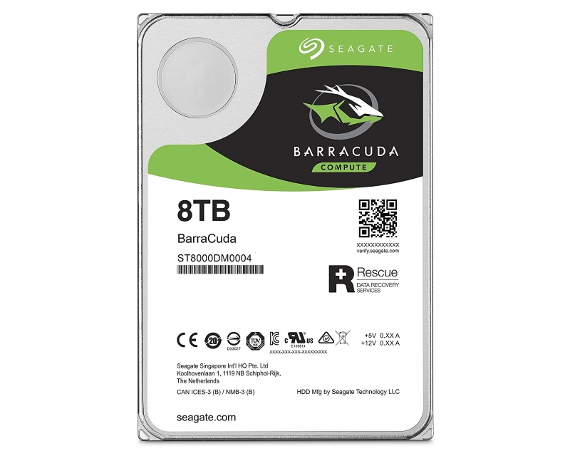 8TB 3.5" SATA III 256MB 5.400rpm ST8000DM004 Barracuda Guardian hard disk