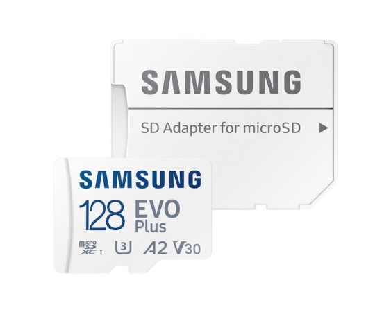 SAMSUNG EVO PLUS MicroSDXC 128GB class 10 + SD Adapter MB-MC128KA
