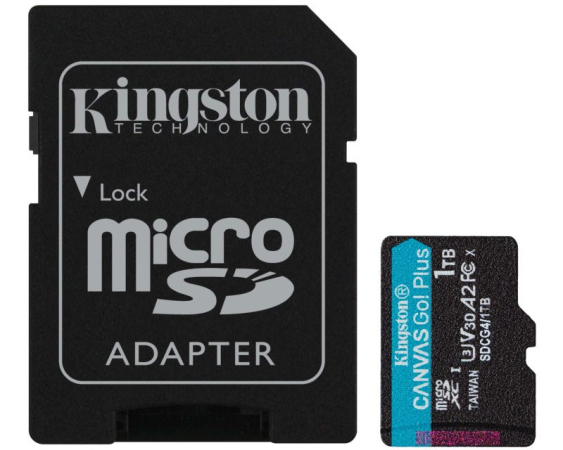 KINGSTON  Memorijska kartica U3 V30 microSDXC 1TB Canvas Go Plus 200MB/s A2 + adapter SDCG4/1TB 