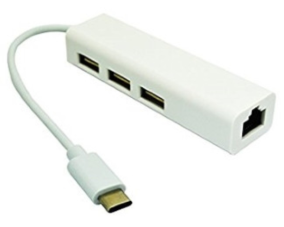 E-GREEN  USB 3.1 tip C HUB (3 port USB 2.0 + 1port fast ethernet) 