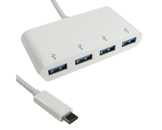 E-GREEN  USB 3.1 tip C HUB 4port beli 