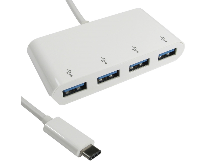 USB 3.1 tip C HUB 4port beli 