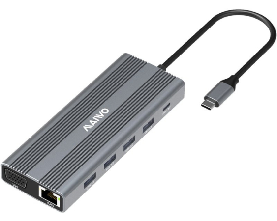 MAIWO  USB Tip-C 12 u 1 Docking USB3.0+SD/TF+RJ45+HDMI*2+VGA+Audio+US B-C PD+USB-C data, KH12RHV 