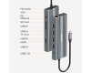 USB Tip-C 12 u 1 Docking USB3.0+SD/TF+RJ45+HDMI*2+VGA+Audio+US B-C PD+USB-C data, KH12RHV