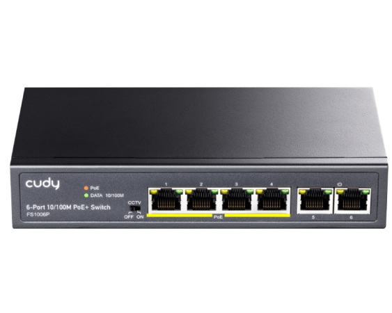CUDY  FS1006P PoE+ 6port switch 