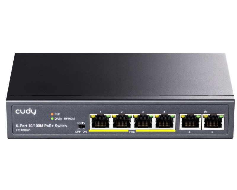 FS1006P PoE+ 6port switch