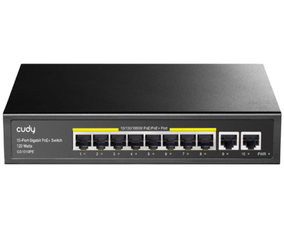 CUDY  GS1010PE 10-Port Gigabit PoE+ Switch 